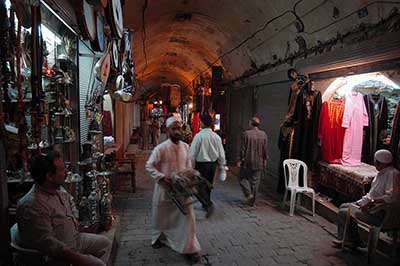 Aleppo covered Bazaar closing down for the night Ph. Norbert Schiller