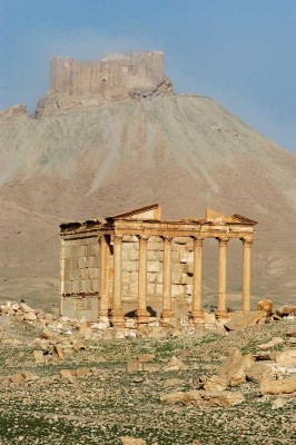 Fakhreddine al Maany Castle overlook the ruins of Palmyra. Phot. Norbert Schiller
