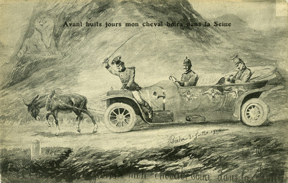 HORSE TOWING CAR